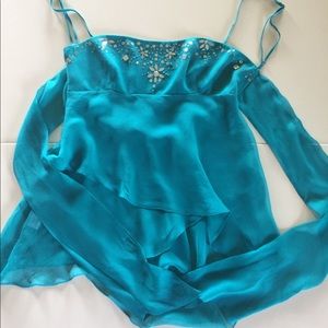 Bcbg sequin embellished top